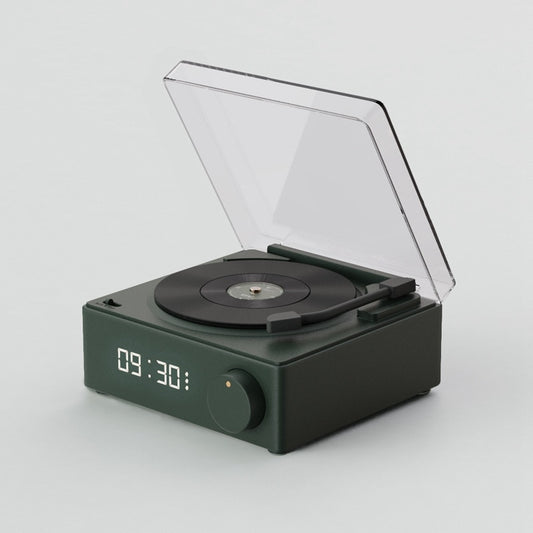 Vinyl Record Bluetooth Speaker Alarm Clock