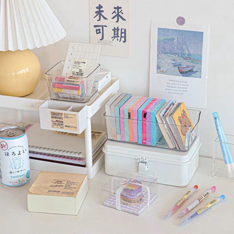 Transparent Stationery Storage Box